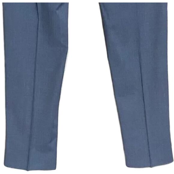Armani Exchange Men's 38W Dress Pant Flat Front Raw Hem Stretch Wool Blue NEW - Picture 7 of 12